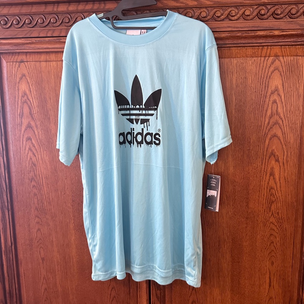 NWT Aqua adidas tee XL rayon blend